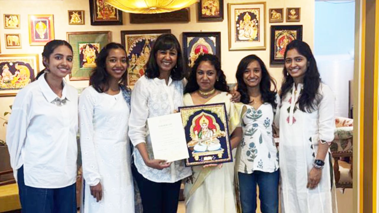 What It’s Really Like to Learn Saraswati Tanjore Painting in a Studio: Inside Our Students’ Journey