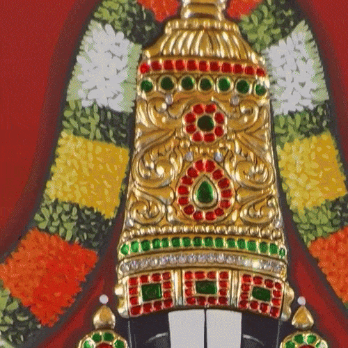 A Balaji Tanjore painting rich with gold and inlaid stones