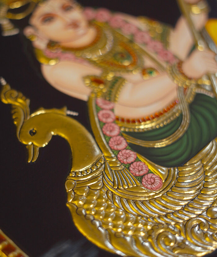Radha and Krishna on a Boat
