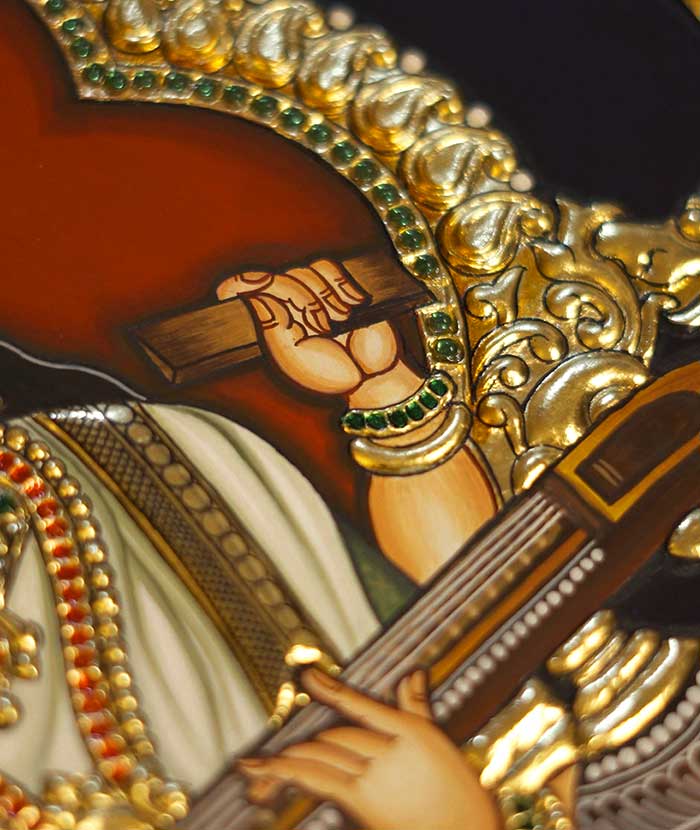 Saraswathi Tanjore painting