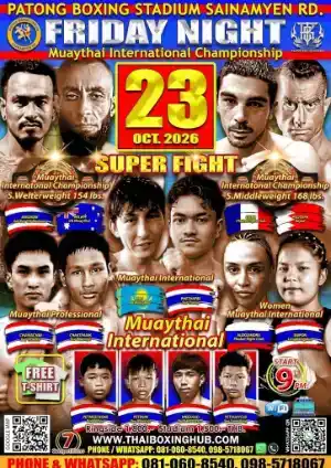 Patong Boxing Stadium — Muay Thai — October 23, 2026 poster