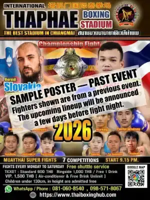 Thaphae Boxing Stadium — Muay Thai — October 22, 2026 poster
