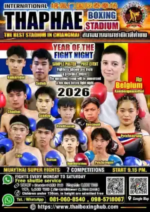 Thaphae Boxing Stadium — Muay Thai — October 20, 2026 poster