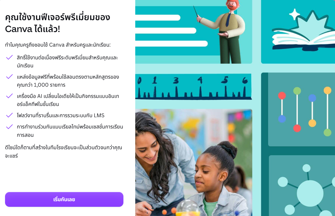 สิทธิประโยชน์ Canva Education สำหรับครูและนักเรียน