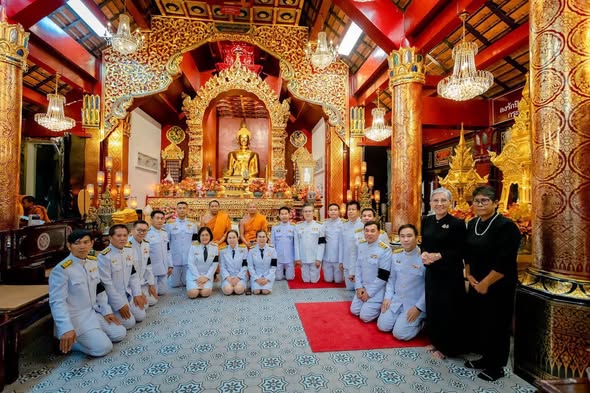 โรงเรียนวชิรป่าซาง เข้าร่วมพิธีบำเพ็ญกุศลทักษิณานุประทานสตมวาร (100 วัน) ถวายเป็นพระกุศล