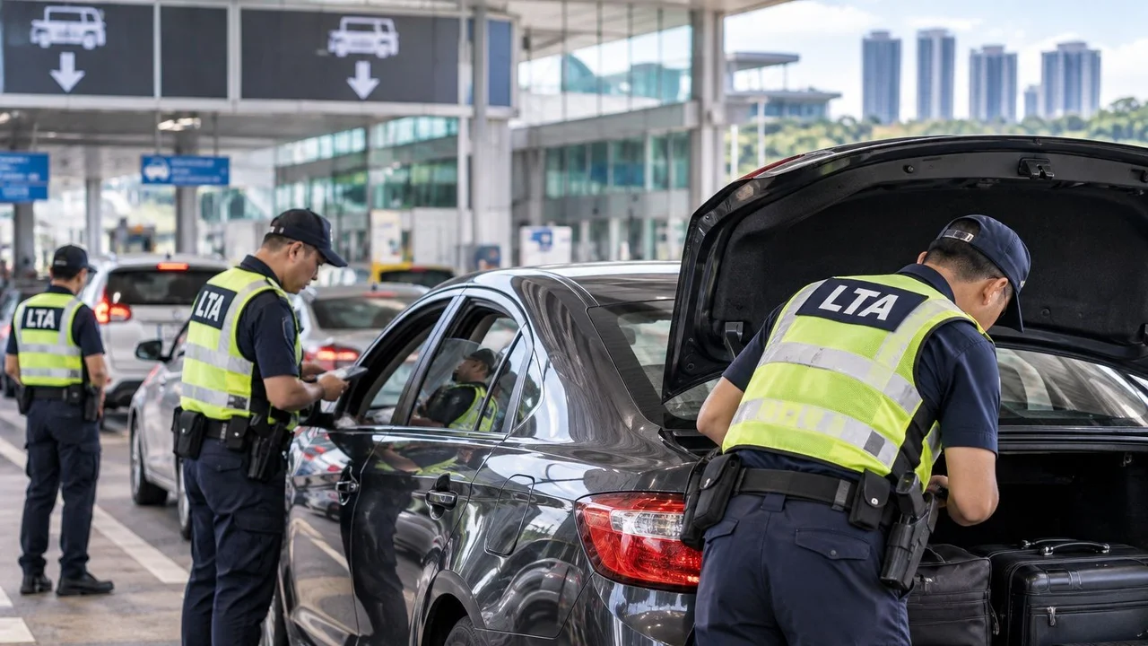 LTA: 7 illegal cross-border ride-hailing operators were caught, vehicles seized
