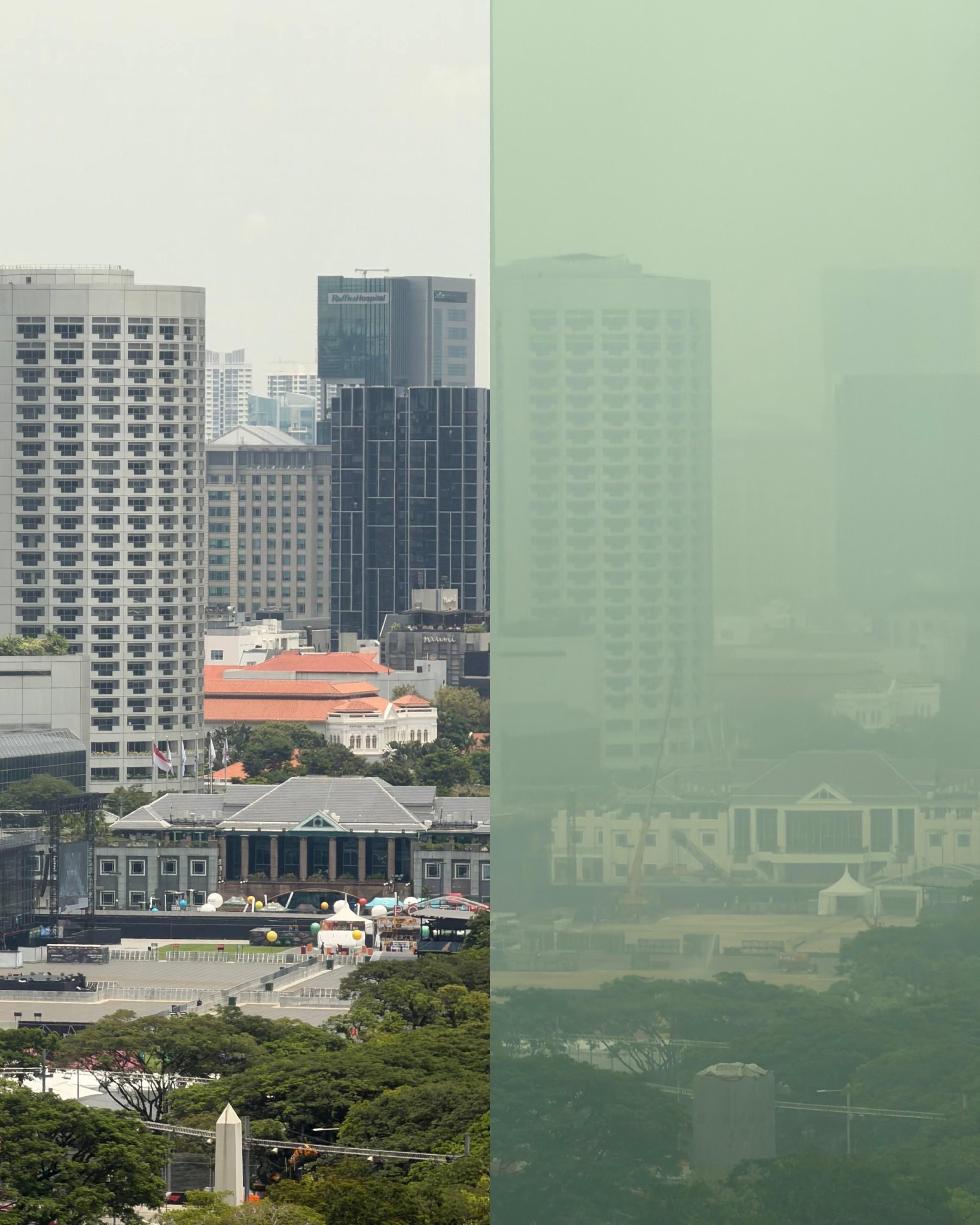 Haze at Raffles Place