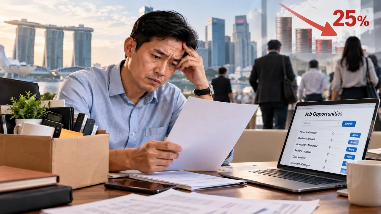 Singapore retrenched PMETs face prolonged job search: 1 in 5 still jobless after 2 years; 4 in 10 take 25% pay cuts when they return for work