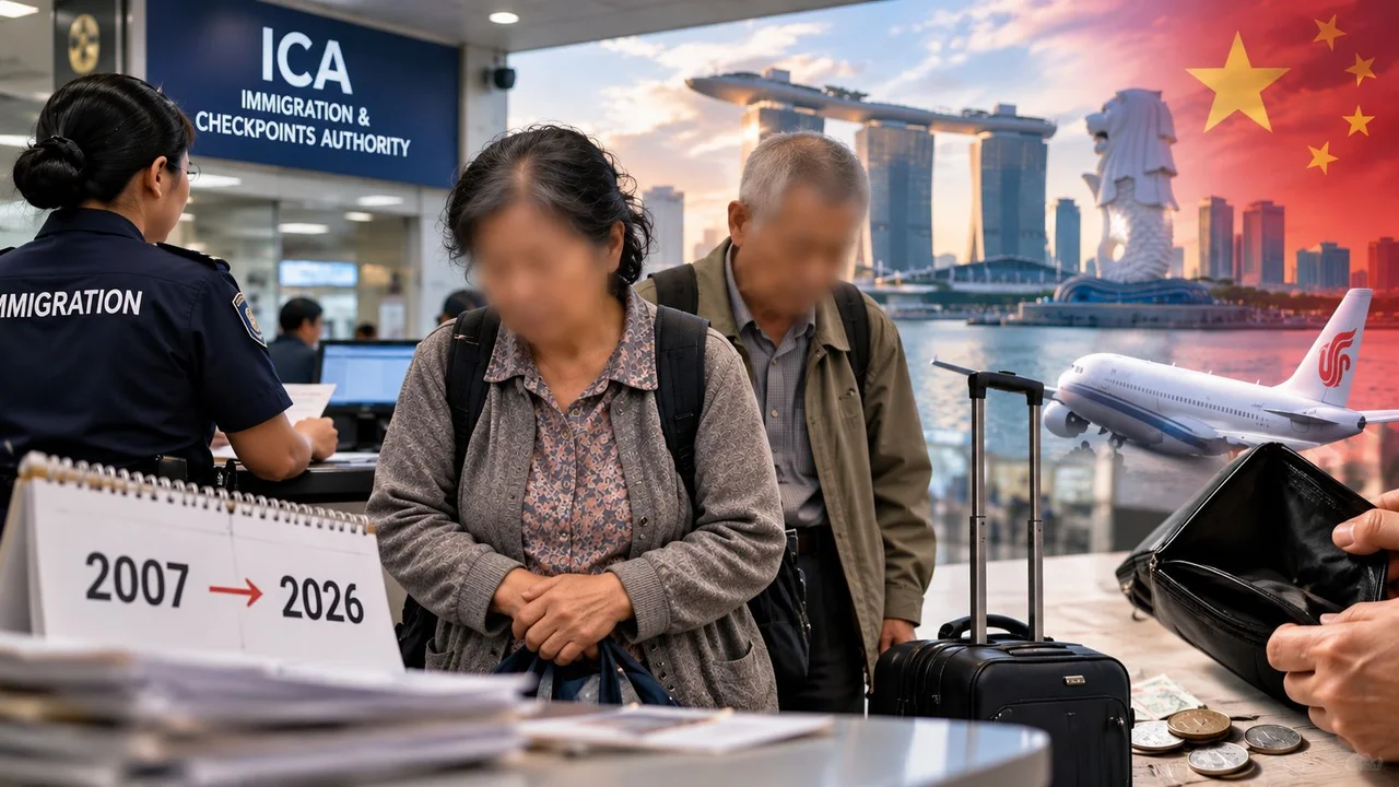 Chinese national couple, 68, stayed in Singapore illegally for 19 years before asking to be deported back to China after running out of cash