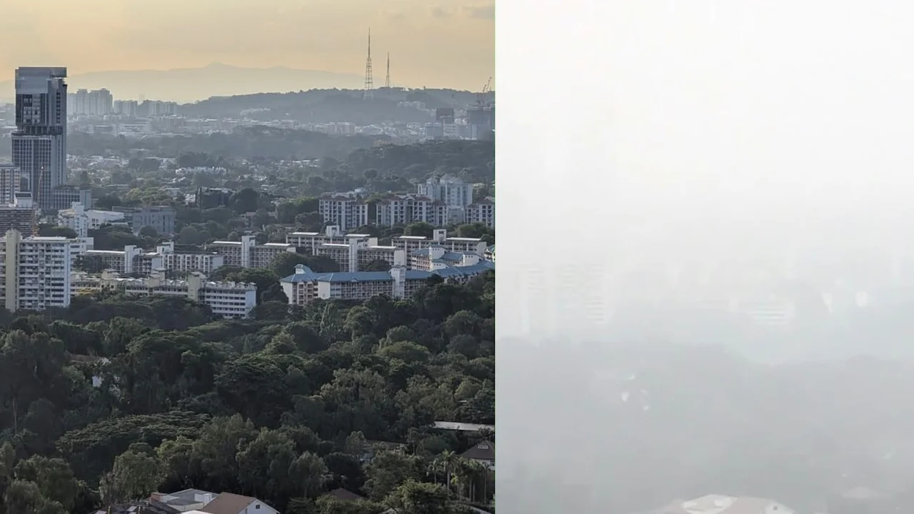 With haze at its worst since 2015, Singaporeans are posting before & after pics showing how bad it has gotten