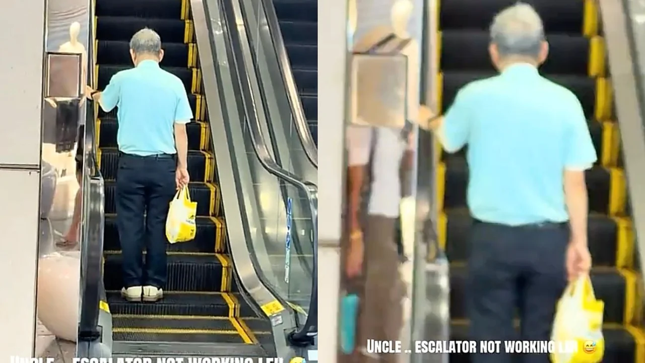 Singaporeans call out TikToker for making fun of uncle standing on unmoving escalator