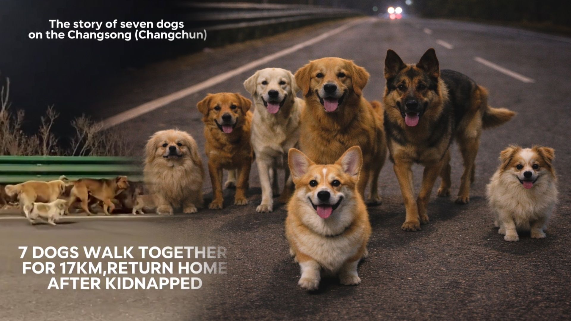 7 dogs walk 17km home after escaping suspected dog meat trade thieves