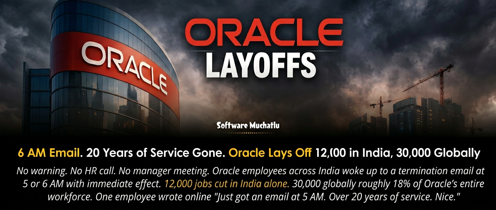 Thirty thousand Oracle employees laid off with a single email