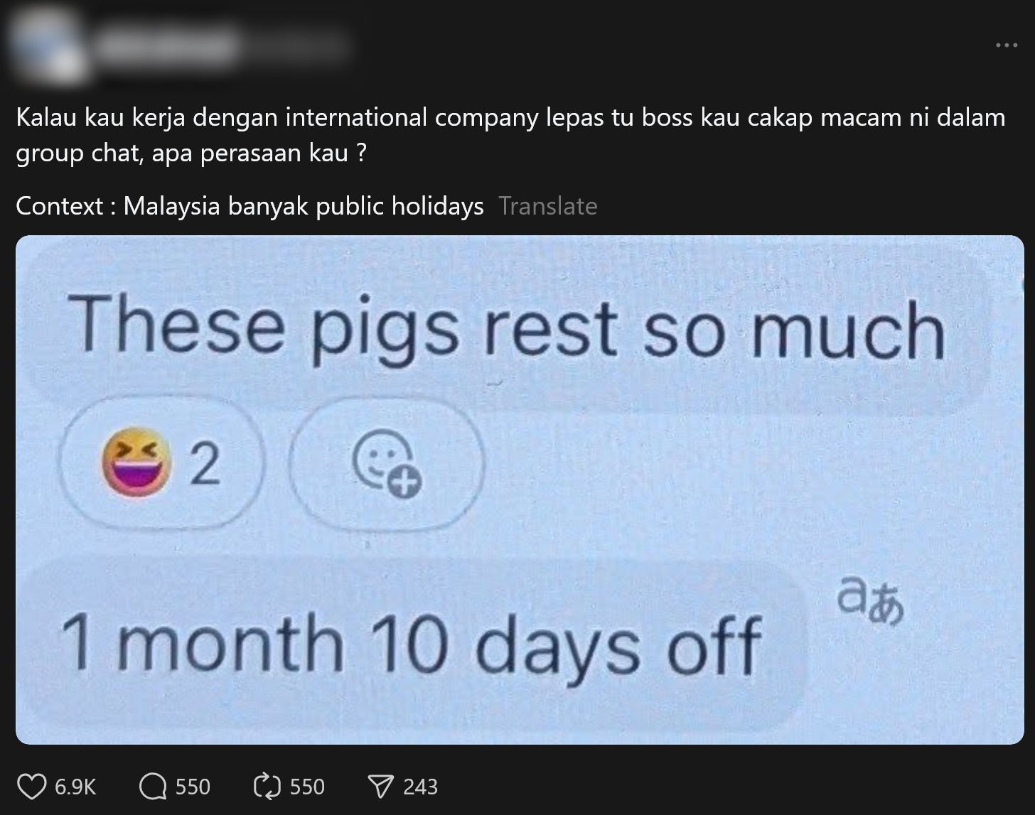 ‘These pigs rest so much’ - Foreign boss says about Malaysian staff and public holidays: ‘1 month 10 days off’