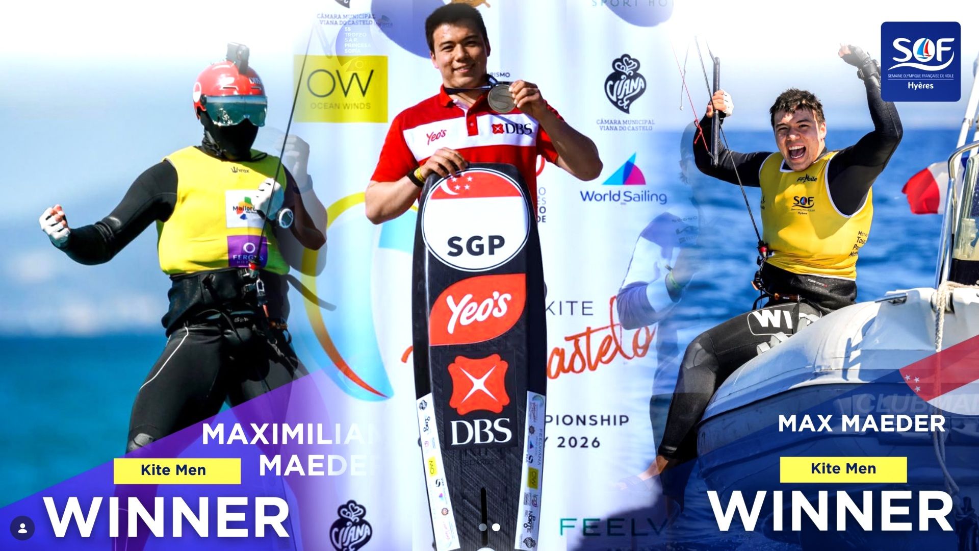 ‘I was so lucky I made it! I’m in tears…’ — Singapore’s Max Maeder sails to his third kitefoiling world title, reclaiming his throne at sea