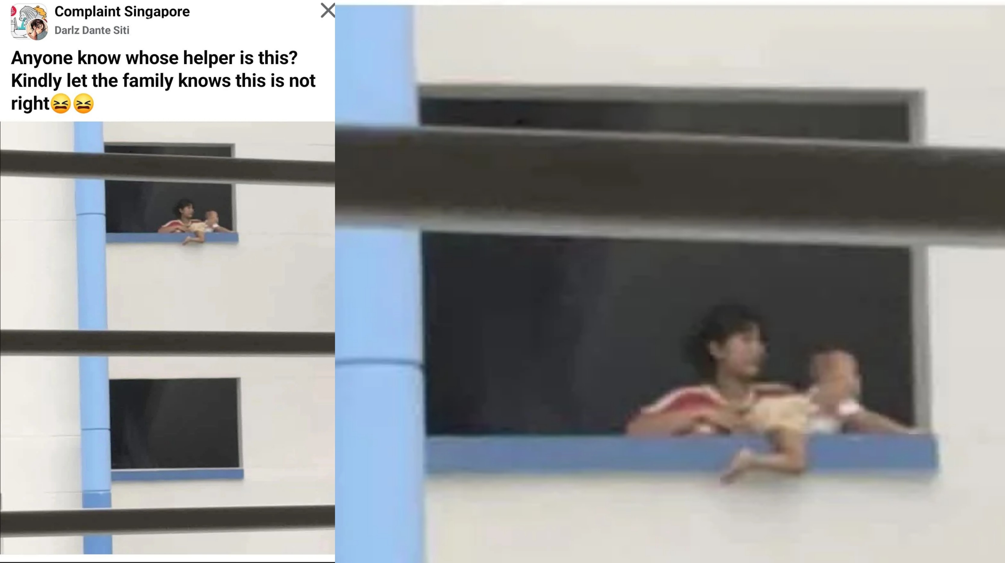 ‘Looking at this will give you a heart attack’: Netizens react to alarming HDB photo involving baby