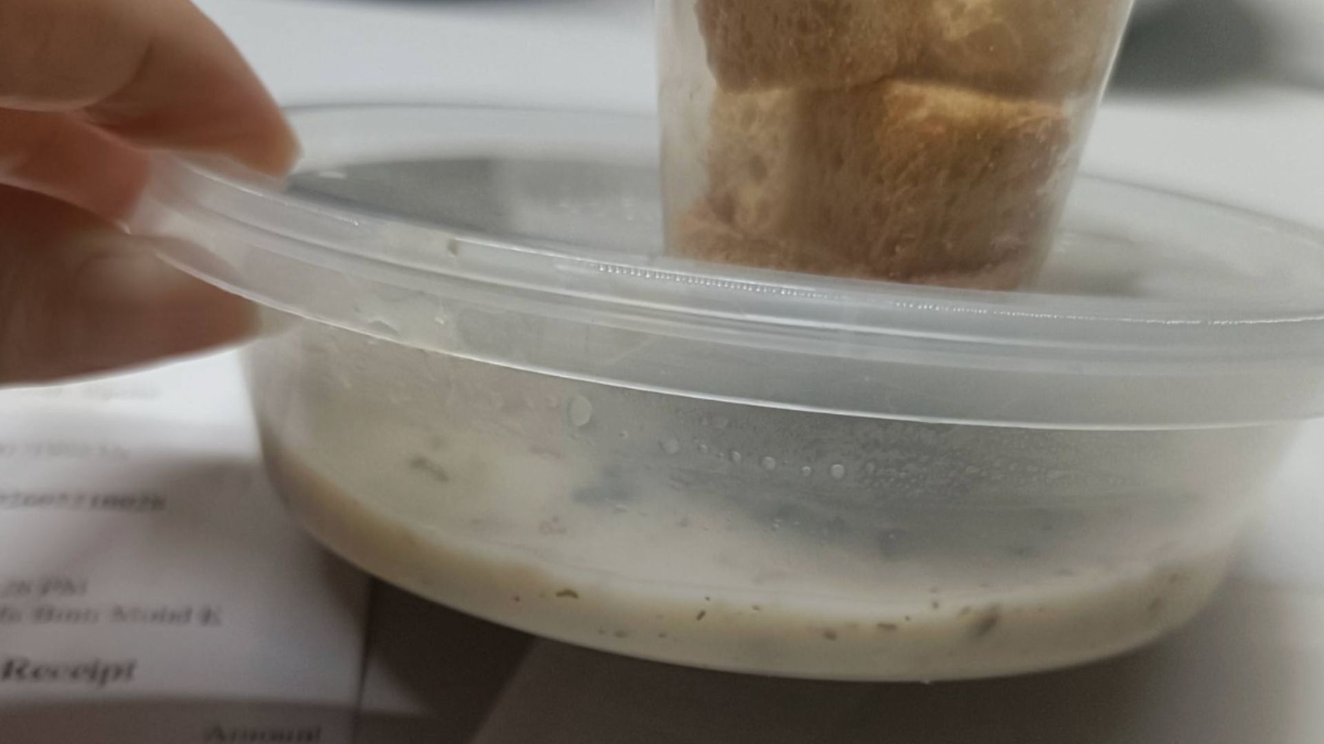‘Finished in five bites’: Customer disappointed by tiny takeaway soup portion