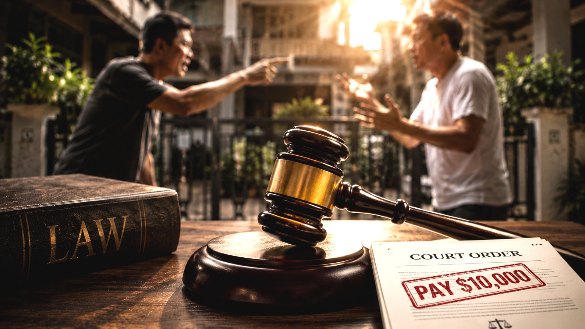 SG court orders man to pay his neighbour S$10K after losing lawsuit over alleged assault, battery, and harassment