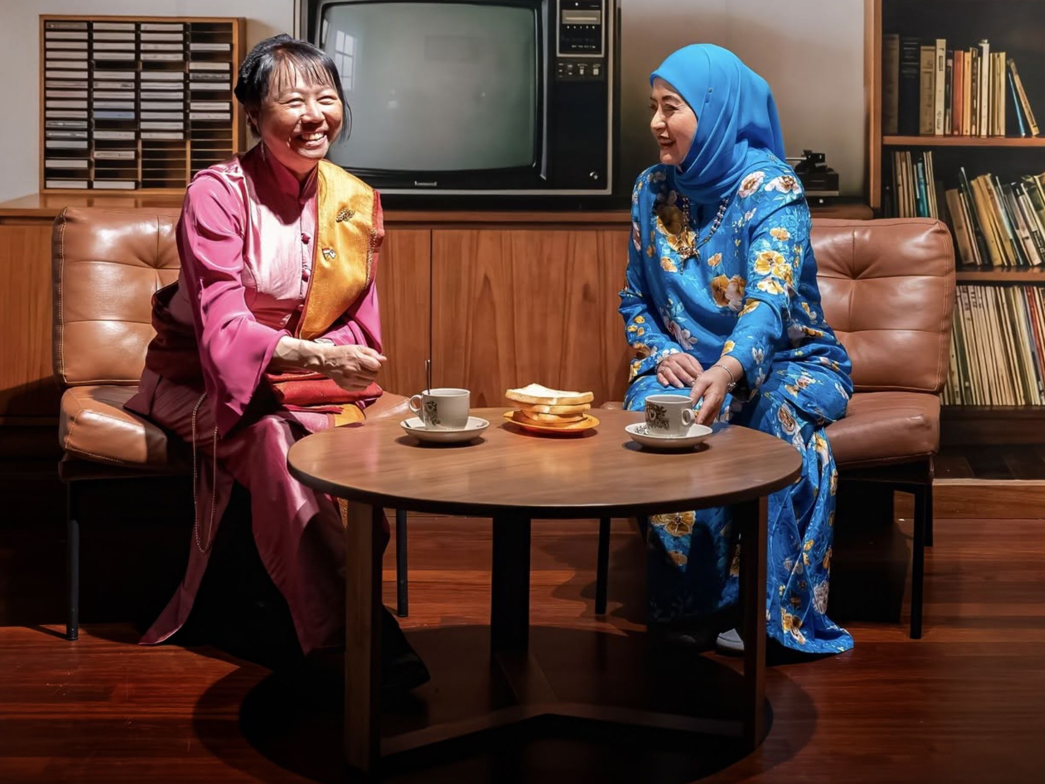 Singapore's President Tharman Shanmugaratnam's spouse Jane Yumiko Ittogi meets Malaysia's Queen Raja Zarith Sofiah during visits to the Autism Service Centre (PPAB) and the National Art Gallery