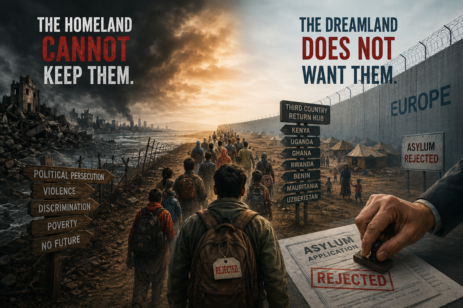 The homeland cannot keep them, the dreamland does not want them