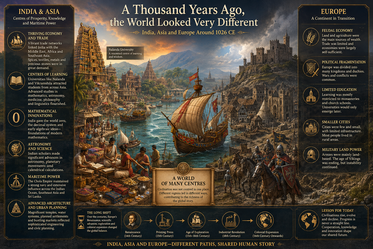 One thousand years ago, the world looked very different — and Europe was not yet the centre of it