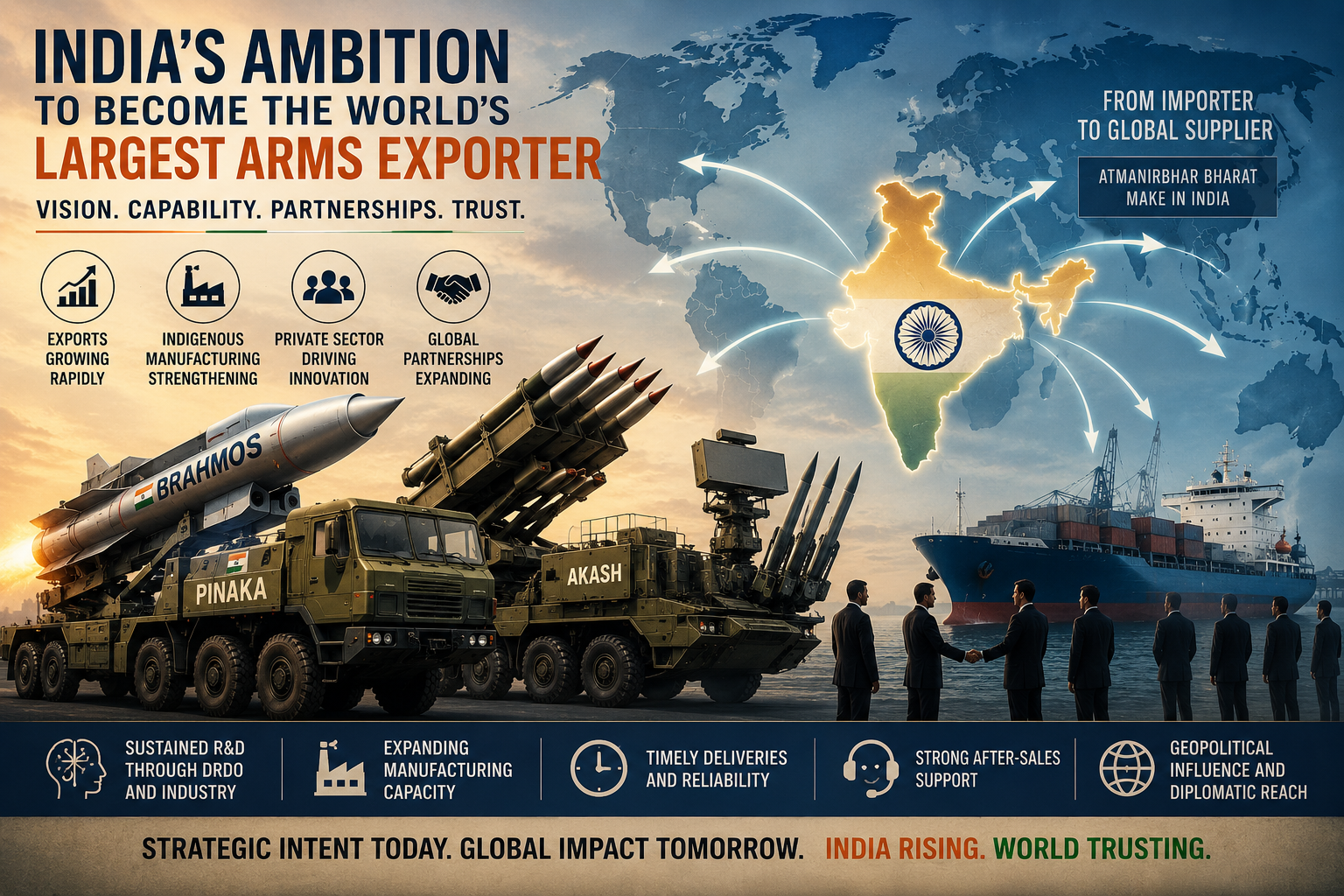 India aims to become the world’s largest arms exporter — but the road ahead is long