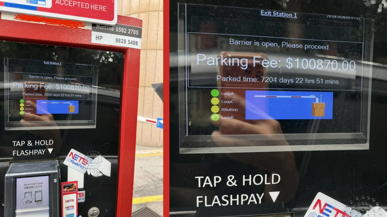 ‘5-minute parking fee: S$100K’ — Singapore driver gets shocked at SG car park display showing he parked along River Valley for nearly 20 years