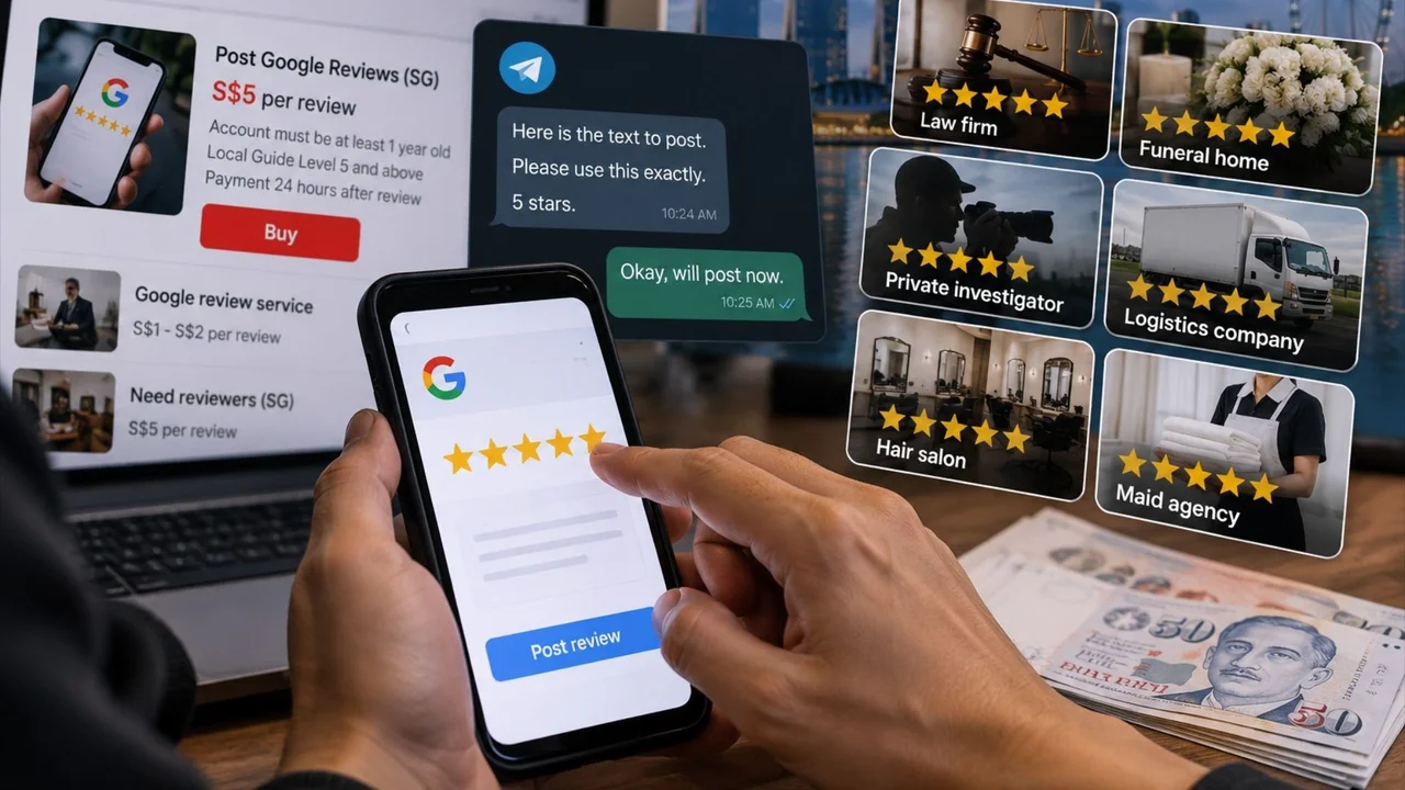 Fake 5-star reviews for S$5 per post: 6 Singapore businesses were caught falsely boosting their online ratings