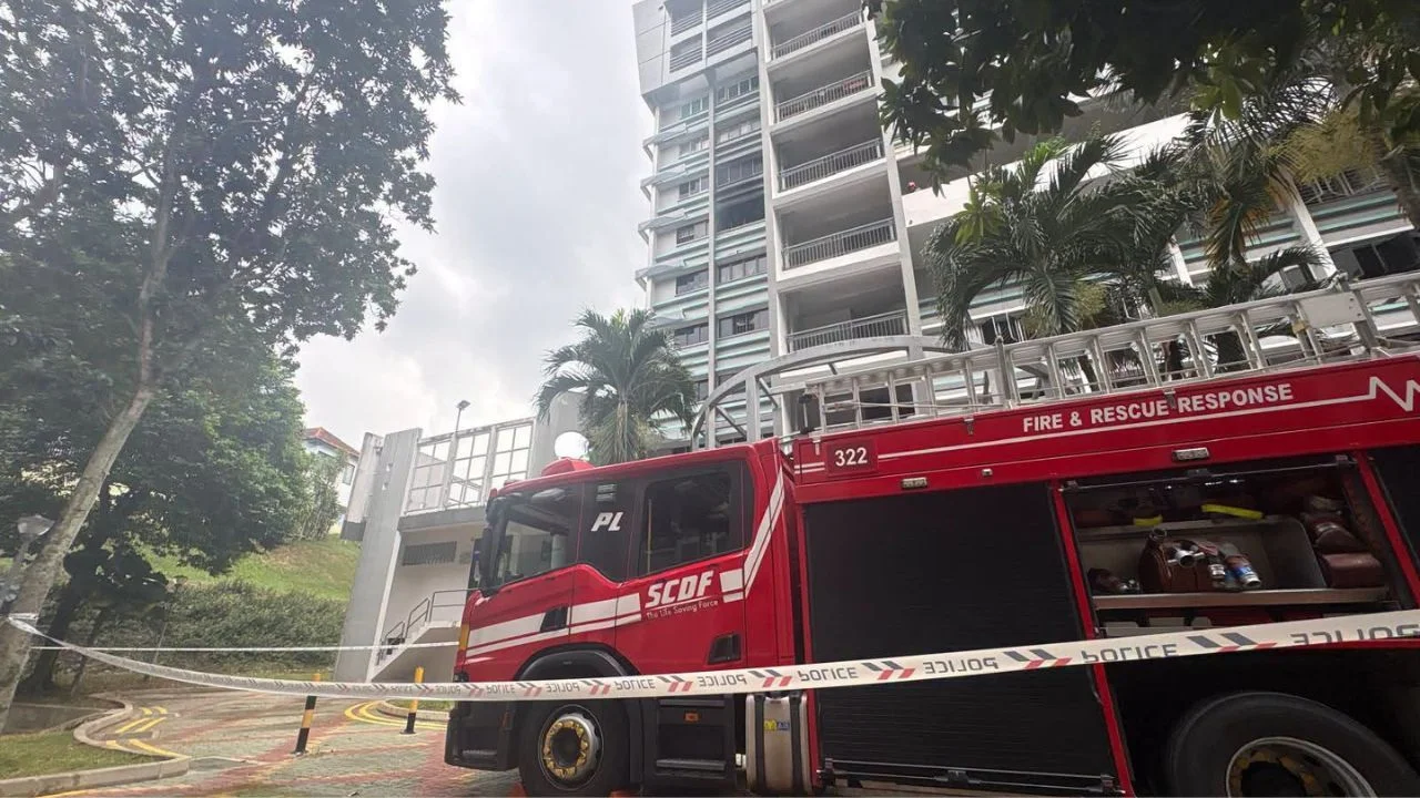 Fire at Ang Mo Kio Avenue 4 HDB flat sends two residents to hospital, 20 evacuated as black smoke fills seventh floor unit