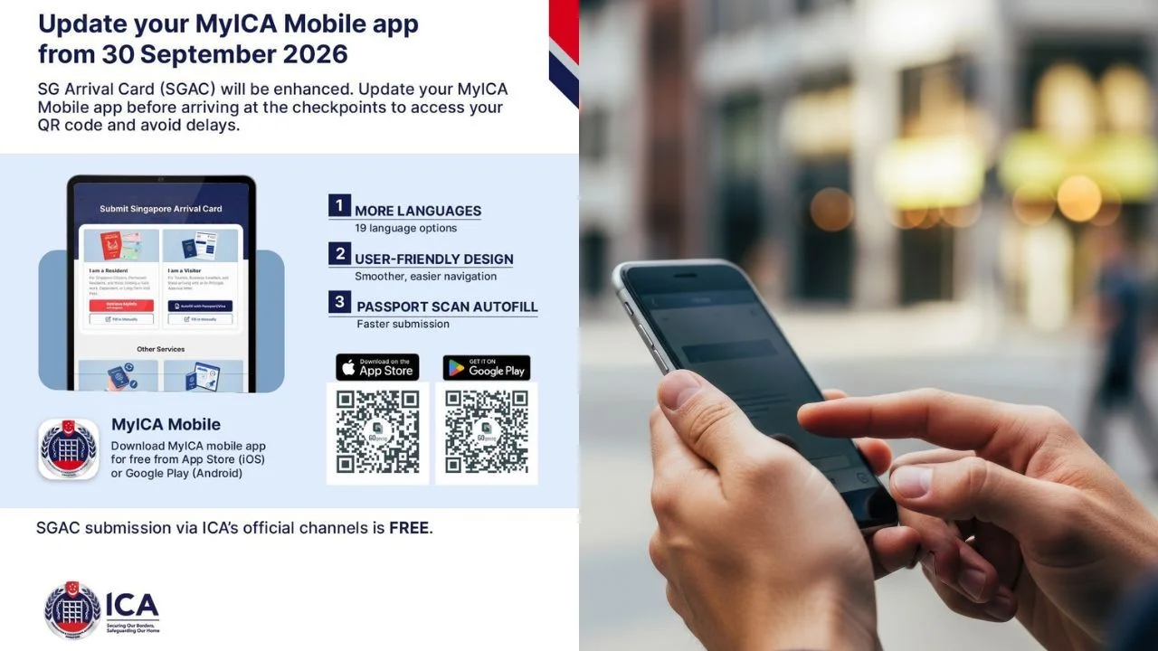 Enhanced SG Arrival Card coming Sep 30 — MyICA users urged to update app first