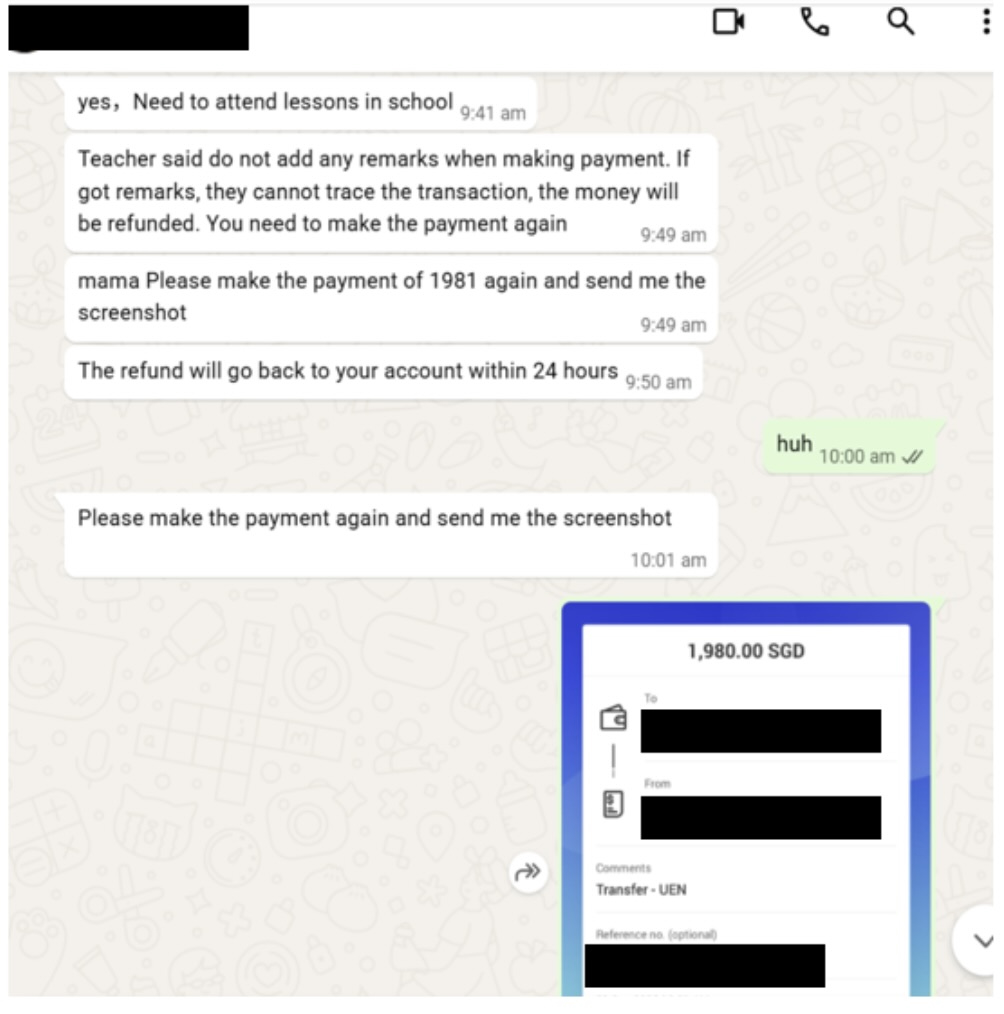 SPF advisory youth exchange scam 2