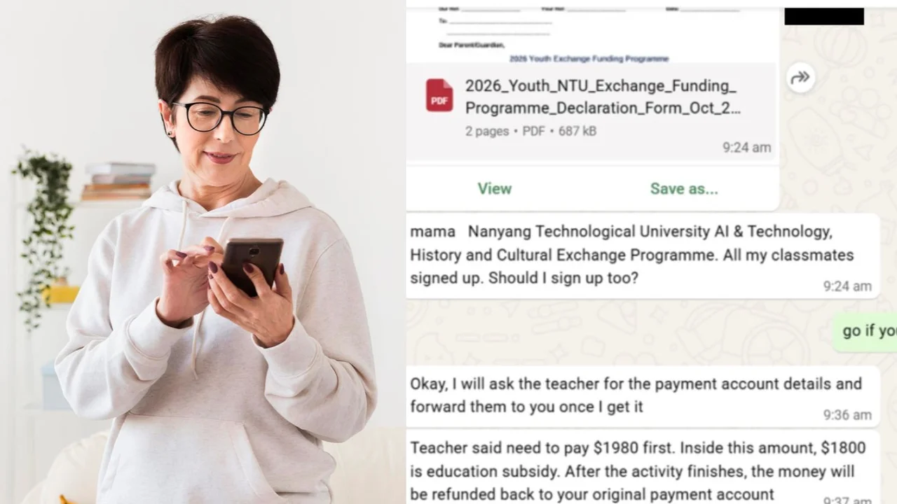 ‘Student’ asks mum for S$1,980: Fake youth exchange scam targets Singapore parents