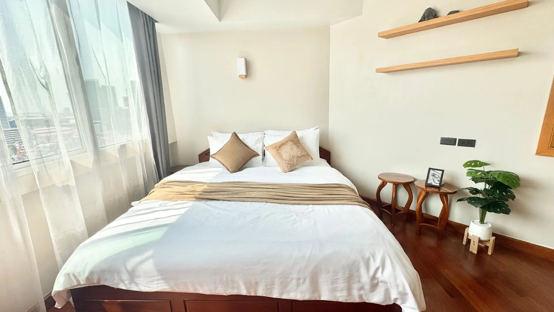 방콕 짜뚜짝의 아파트먼트 (86m², 침실 2개, 프라이빗 욕실 2개) 4성급 싱글룸 전망