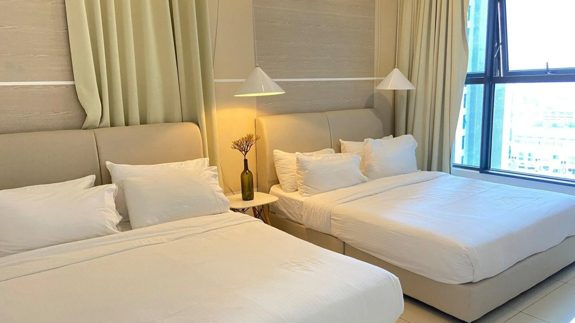 말라카 말라카 시내의 아파트먼트 (64m², 침실 1개, 프라이빗 욕실 1개) 3성급 싱글룸 스위트룸