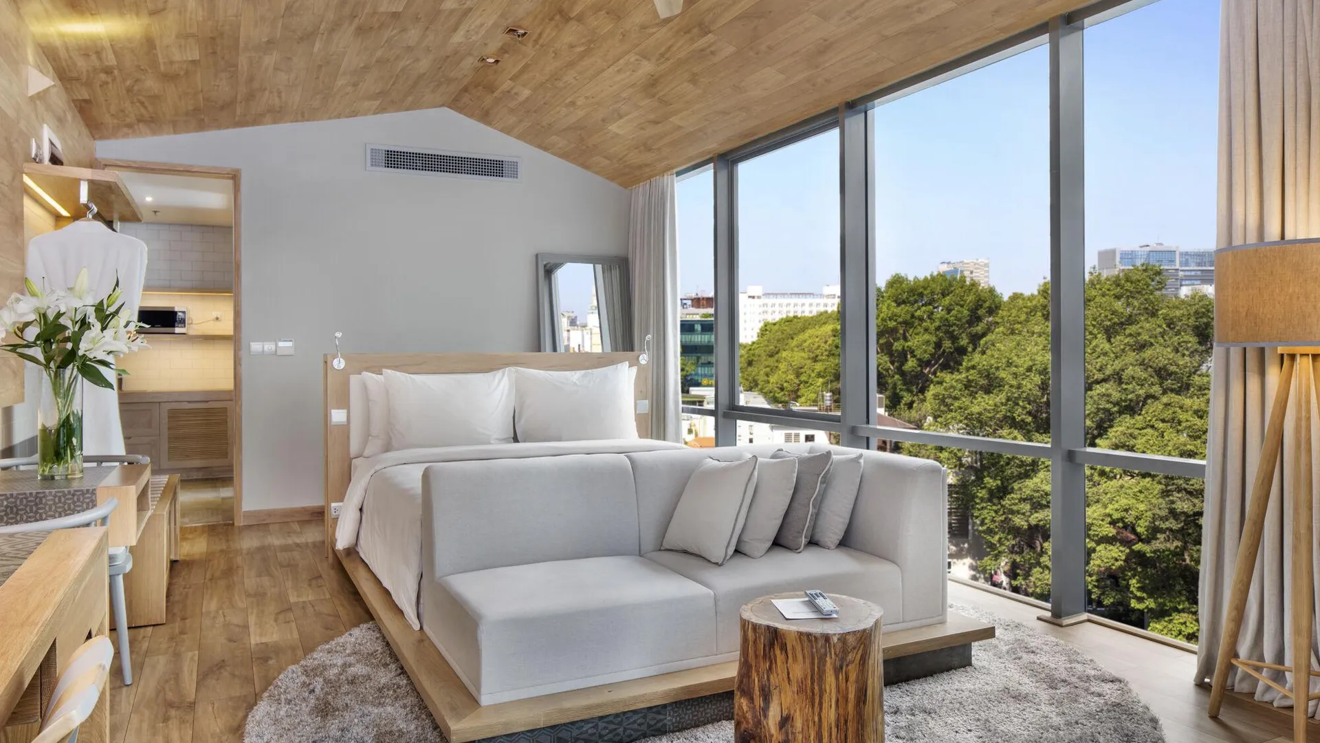 호치민 퓨전 스위트 사이공 4성급 호텔 스위트룸