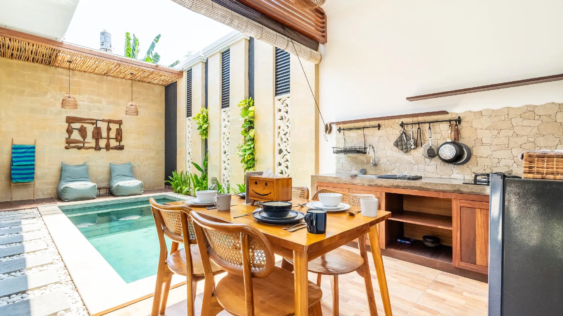 발리 르기안 / 레기안의 빌라 (75m², 침실 1개, 프라이빗 욕실 1개) 2성급 싱글룸 수영장