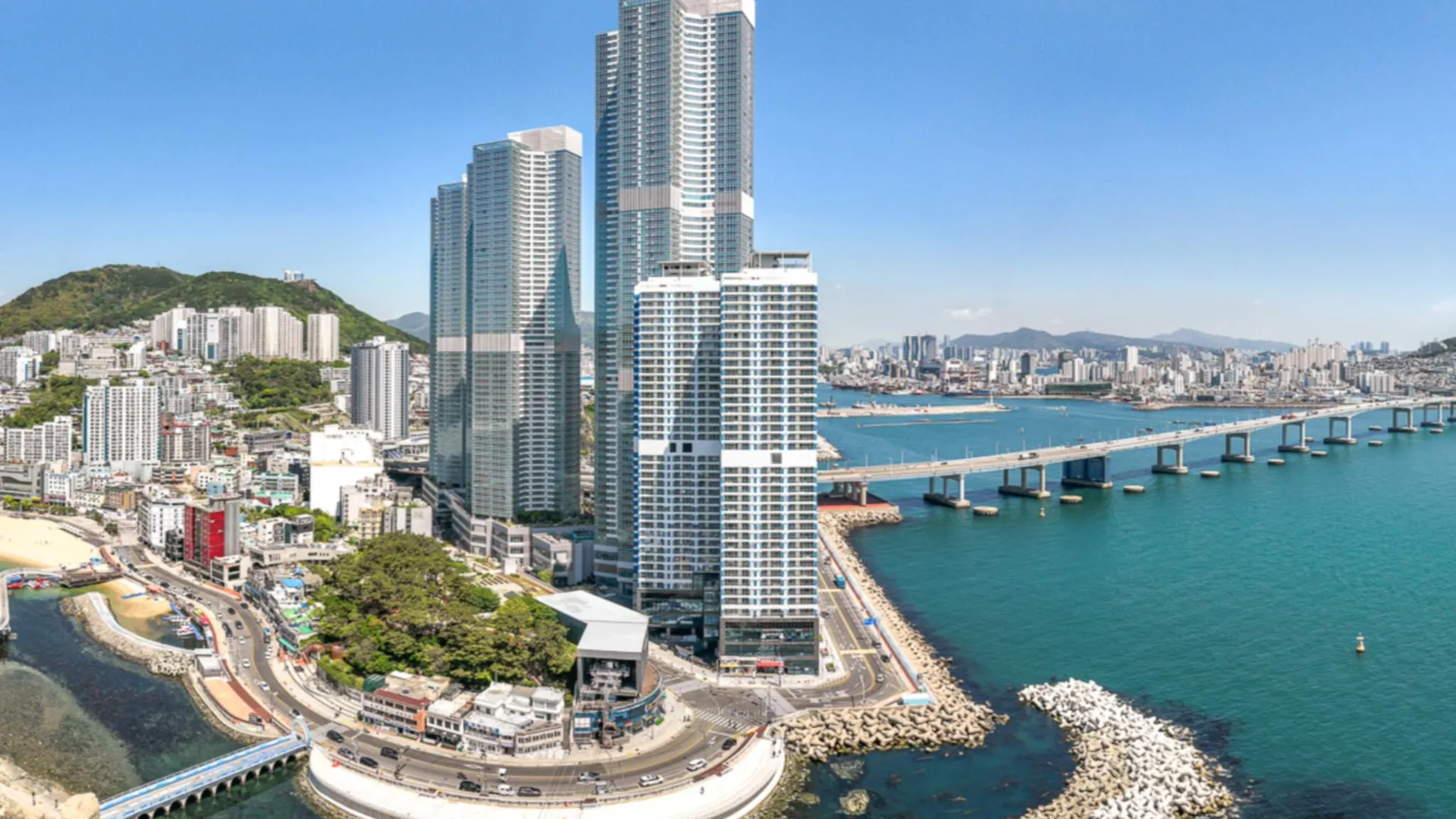 부산 엘모멘토 송도 레지던스 5성급 호텔 전망