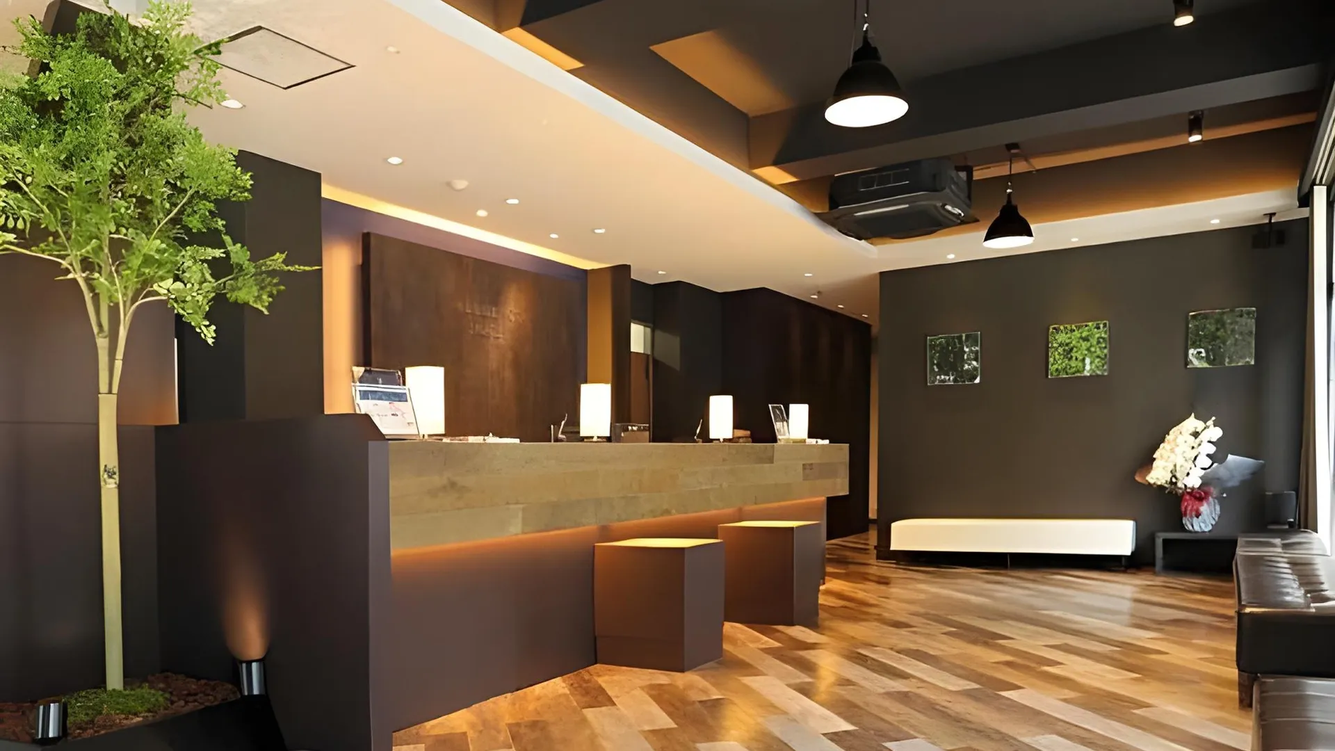 후쿠오카 레지던스 호텔 하카타 3 2성급 호텔 로비