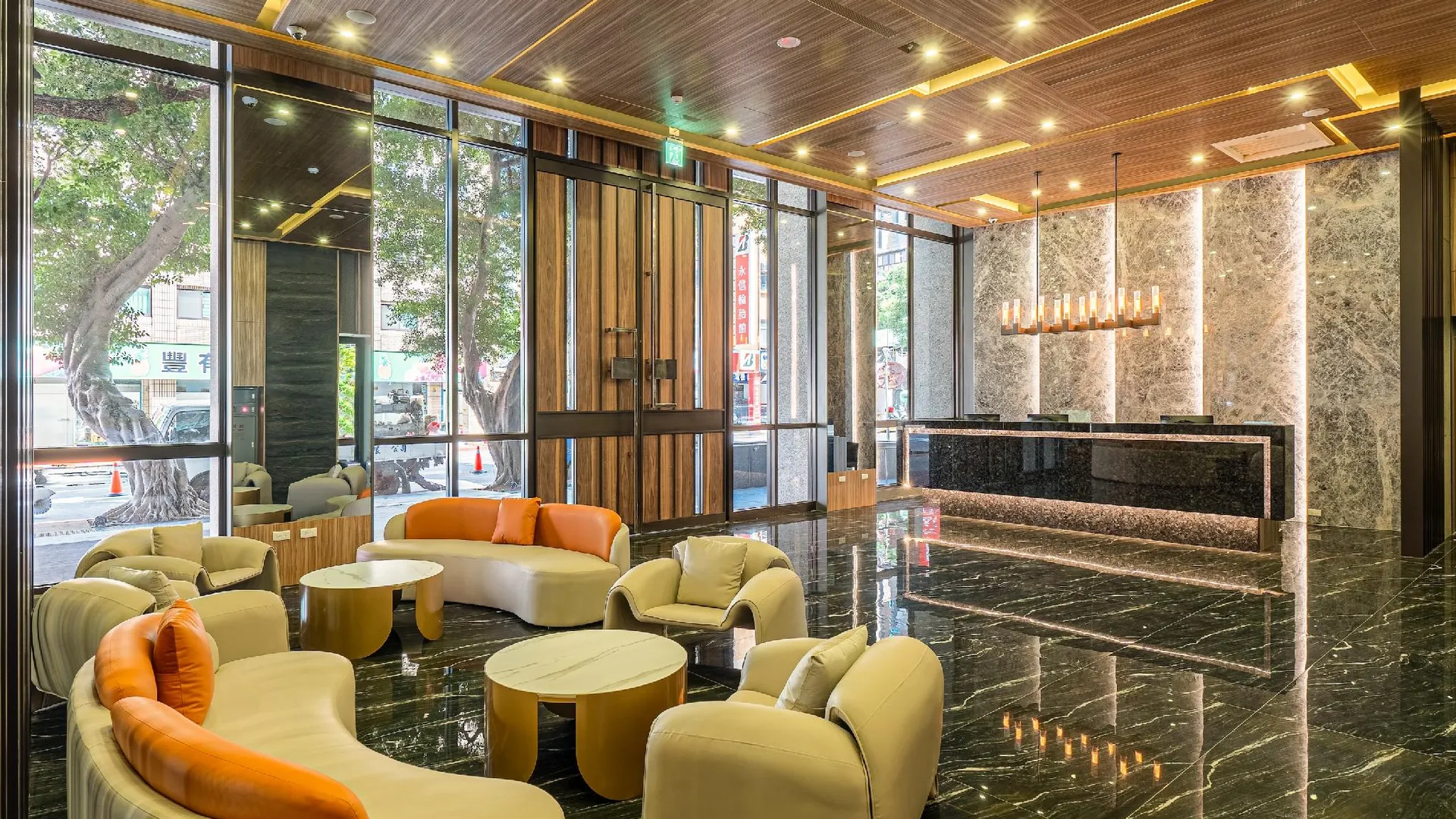 타이베이 OOD 호텔 타이베이 항저우 4성급 호텔 로비