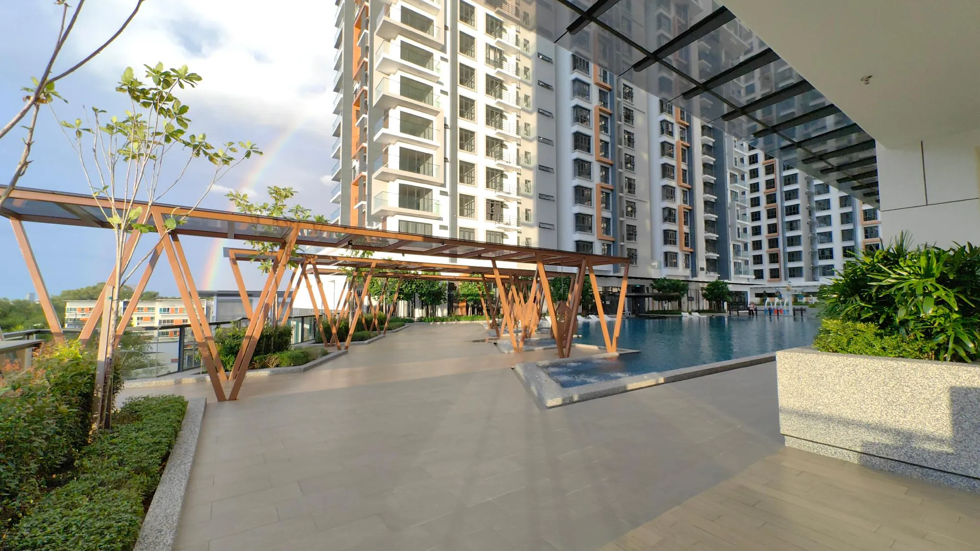 코타키나발루 크파얀의 아파트먼트 (m², 침실 1개, 프라이빗 욕실 1개) 4성급 싱글룸 수영장