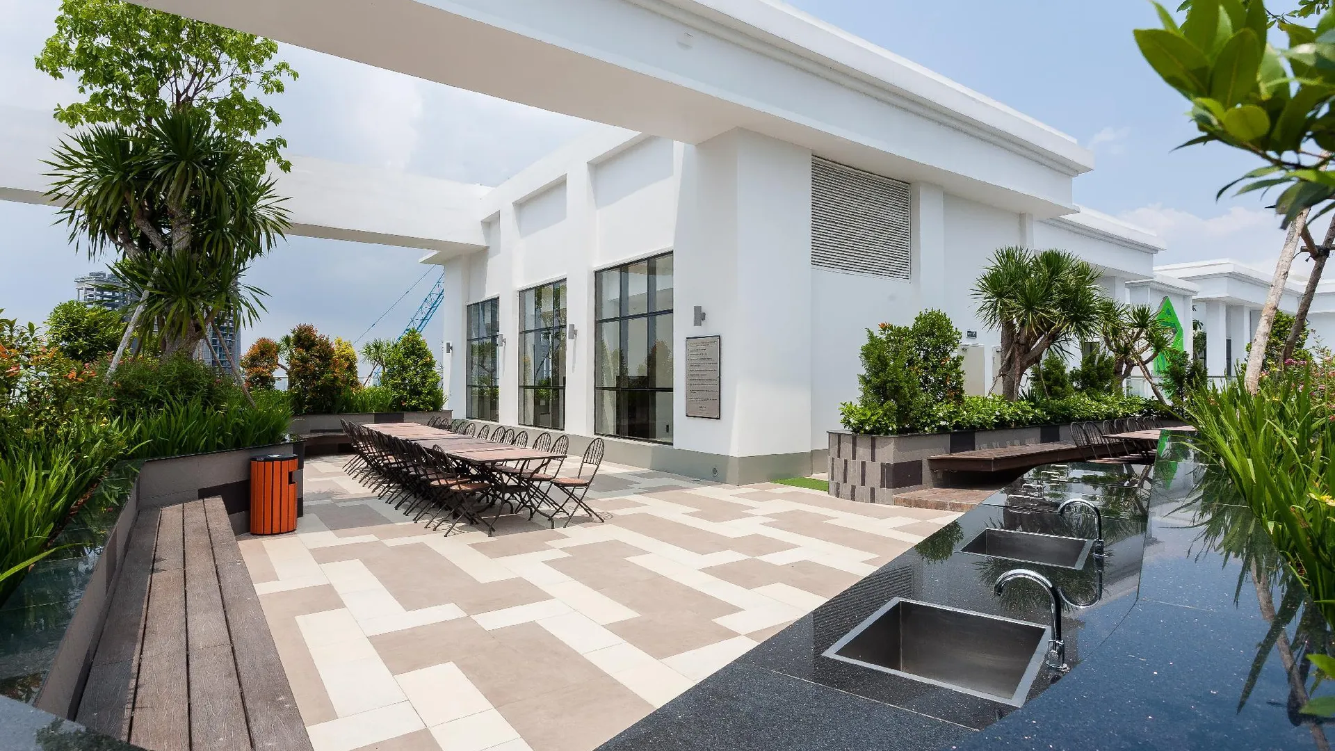 호치민 4군의 아파트먼트 (80m², 침실 2개, 프라이빗 욕실 1개) 4성급 싱글룸 전망