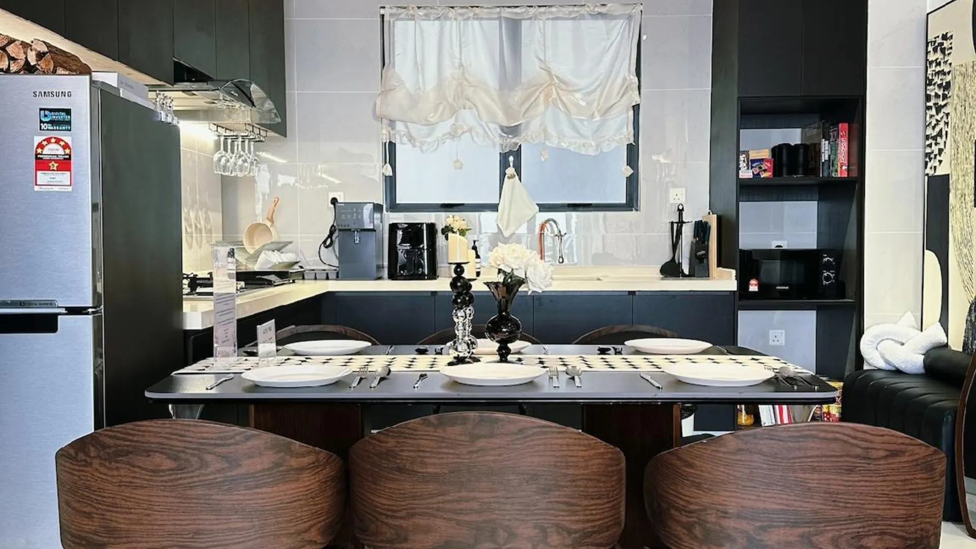 조호바루 / 조호르바루 당가베이의 프라이빗 하우스 (110m², 침실 3개, 프라이빗 욕실 3개) 3성급 싱글룸 레스토랑