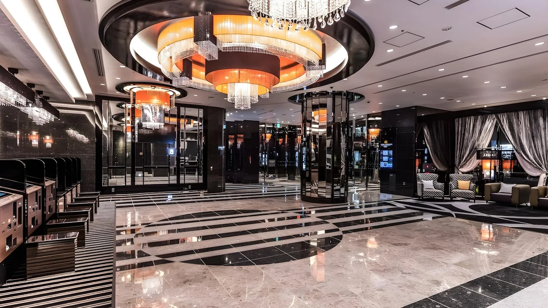 오사카 APA 호텔 앤 리조트 미도스지 혼마치 에키마에 타워 3성급 호텔 로비