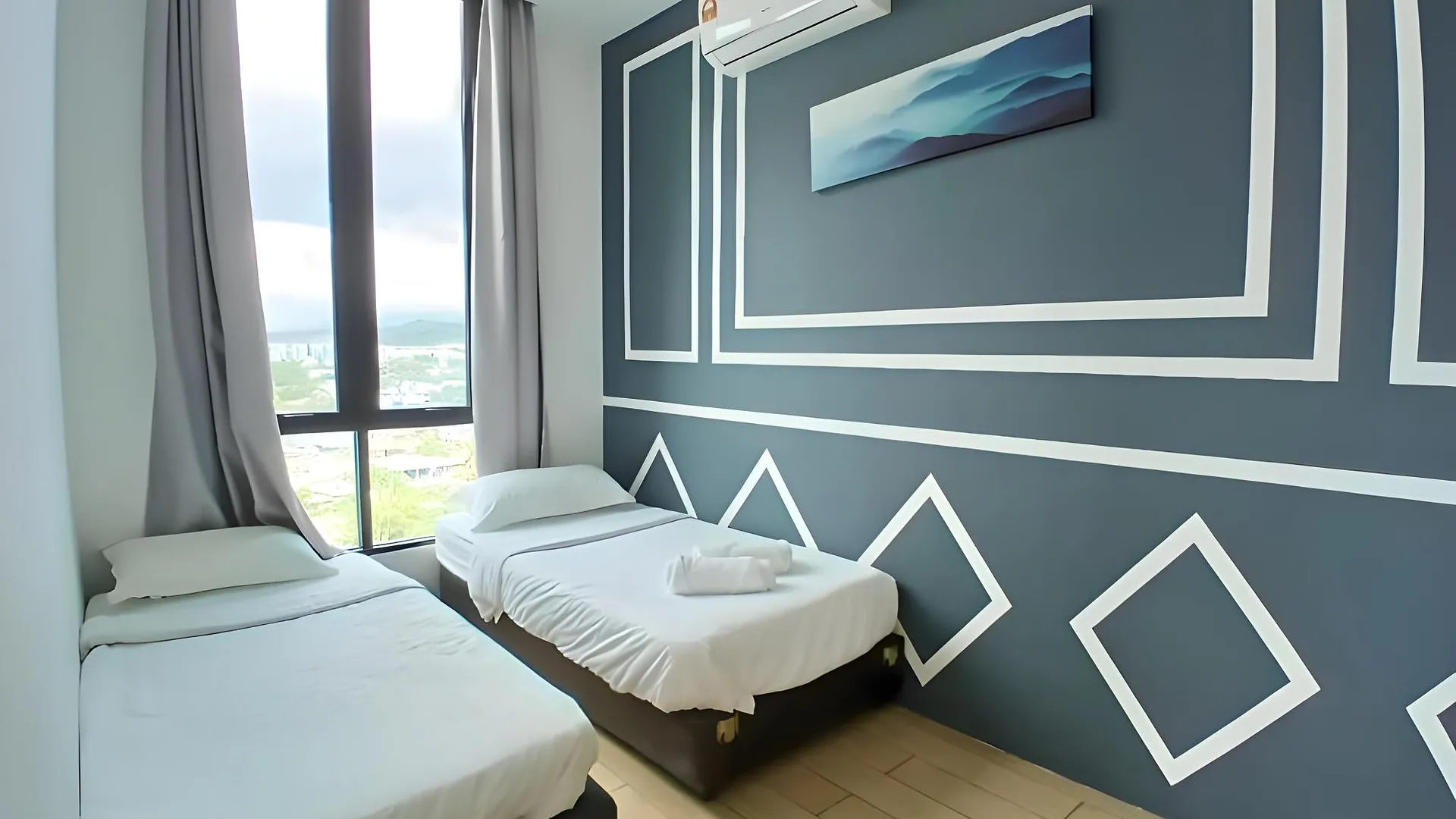 코타키나발루 크파얀의 아파트먼트 (540m², 침실 3개, 프라이빗 욕실 2개) 2성급 싱글룸 객실