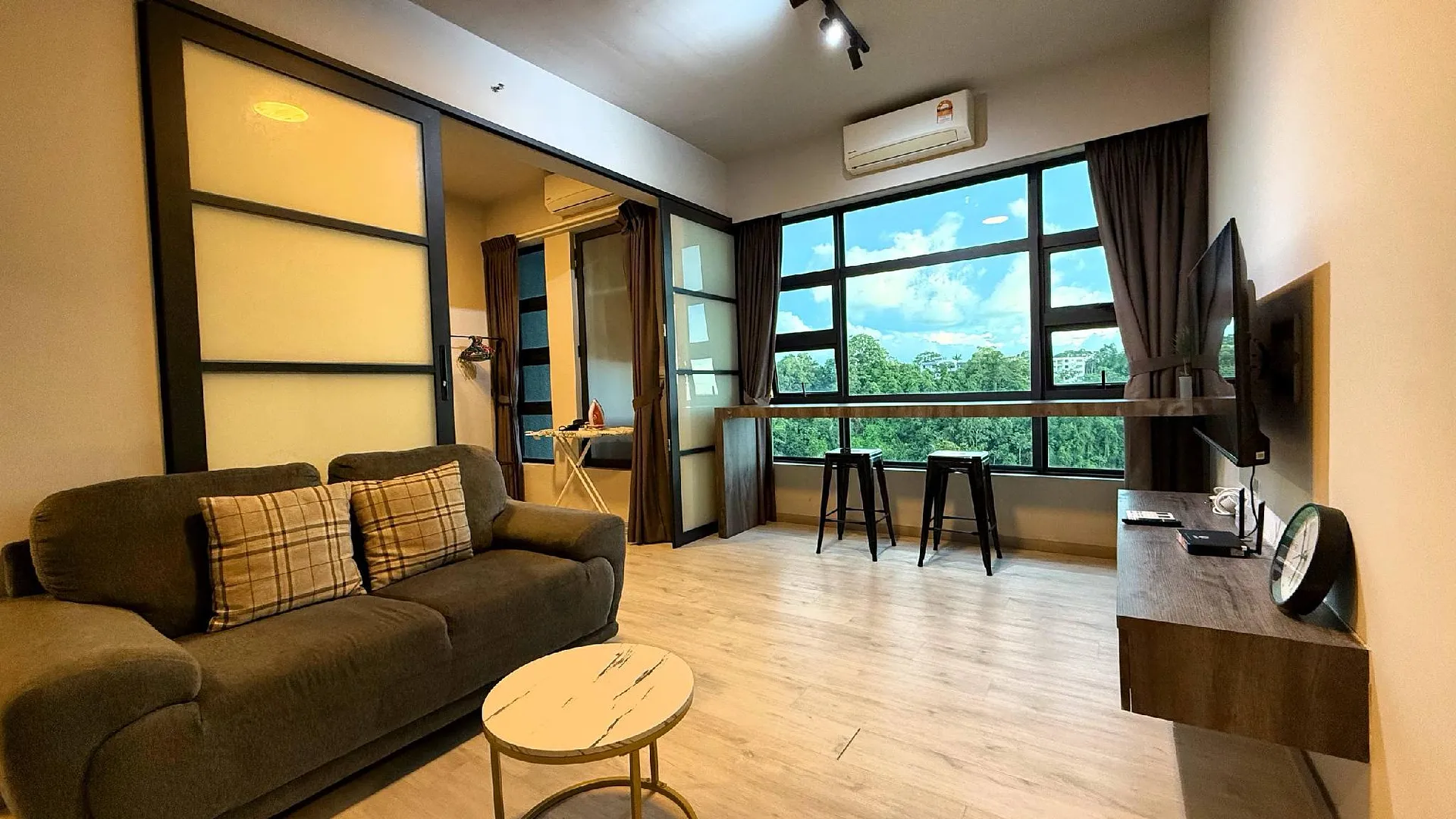 코타키나발루 중심 업무 지구 (CBD)의 아파트먼트 (51m², 침실 2개, 프라이빗 욕실 1개) 3성급 싱글룸 객실