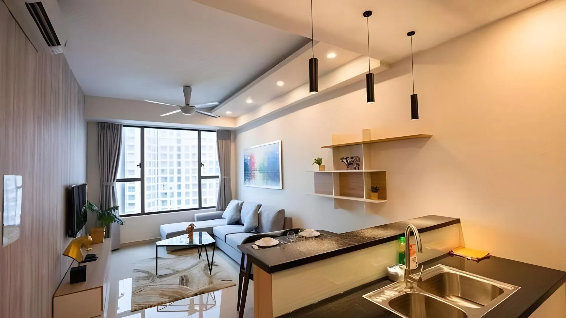 호치민 어썸 CBD 아파트먼트 - 리버게이트 5성급 게스트하우스 전망