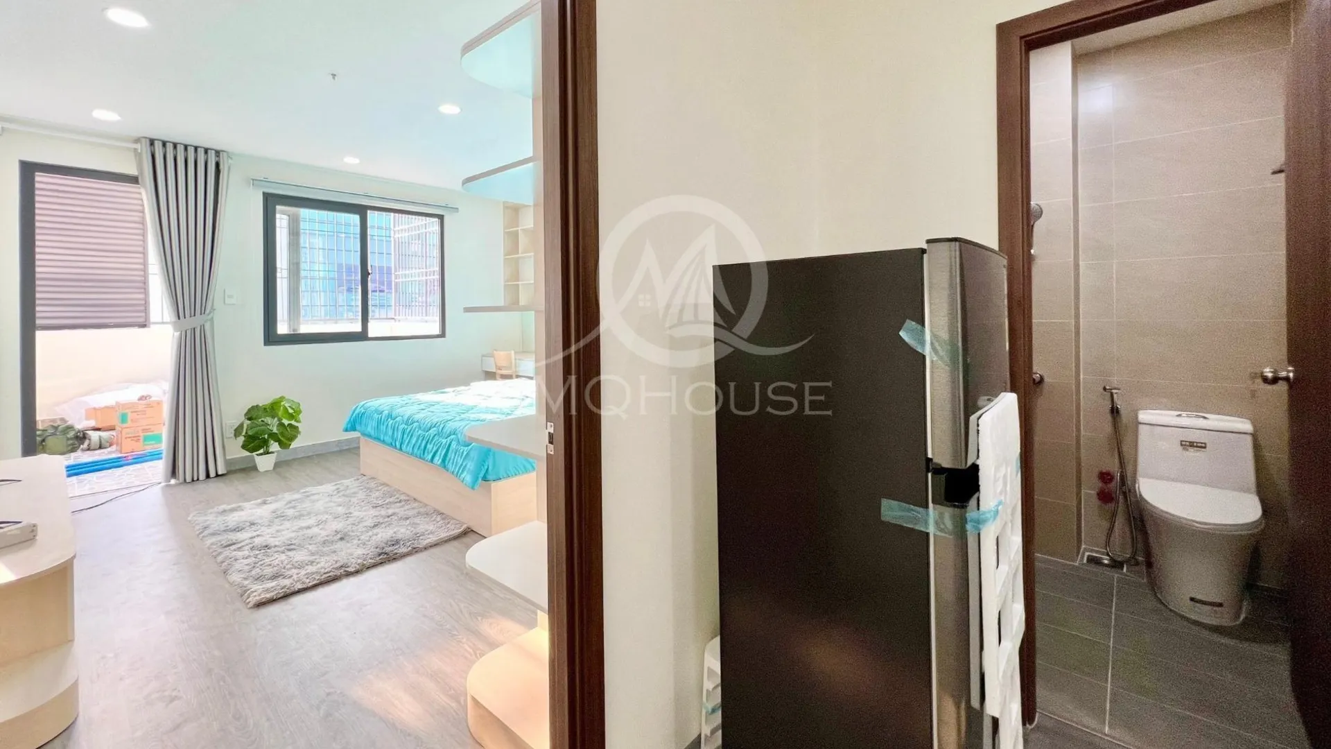 호치민 푸뉴언의 아파트먼트 (45m², 침실 1개, 프라이빗 욕실 1개) 4성급 싱글룸 레스토랑