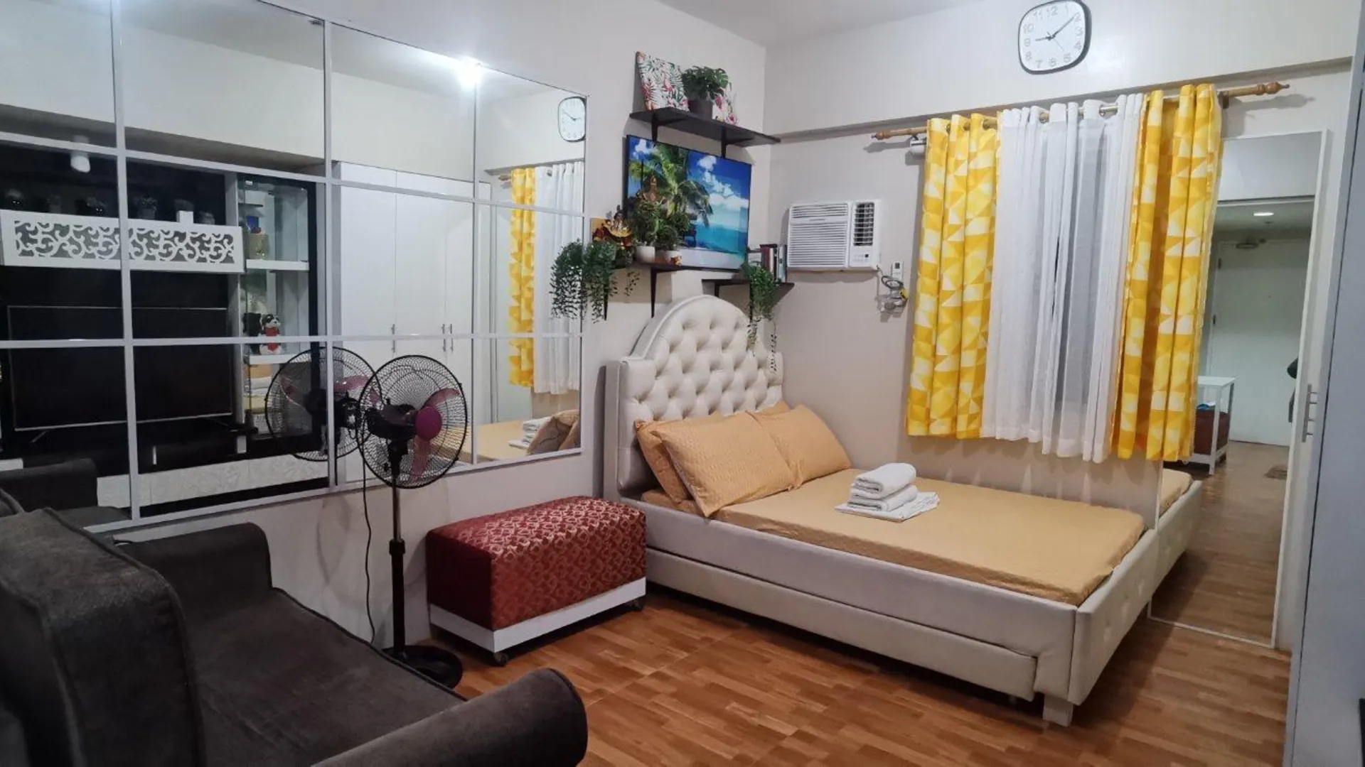 세부 북 개간 지역의 스튜디오 아파트먼트 (22m², 프라이빗 욕실 1개) 2성급 싱글룸 레스토랑