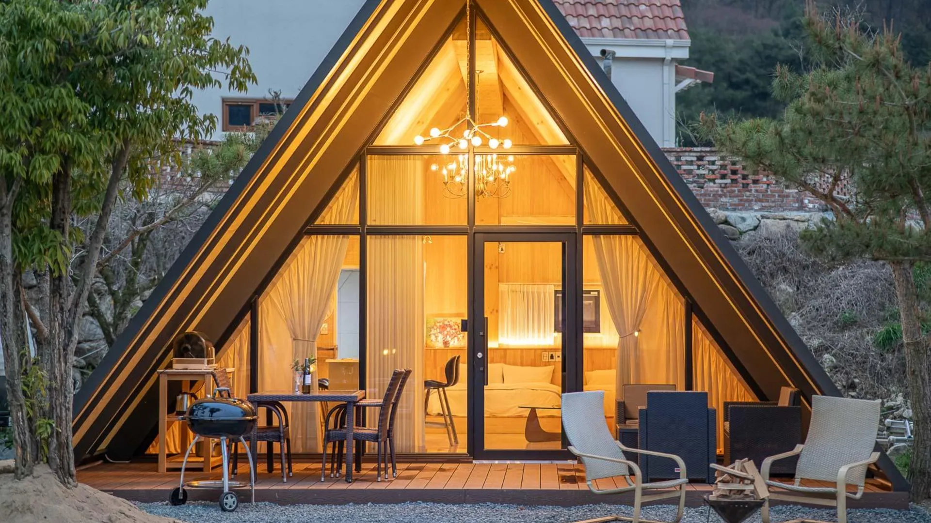 청도군 청도 하비리조트 럭셔리글램핑 4성급 게스트하우스 수영장