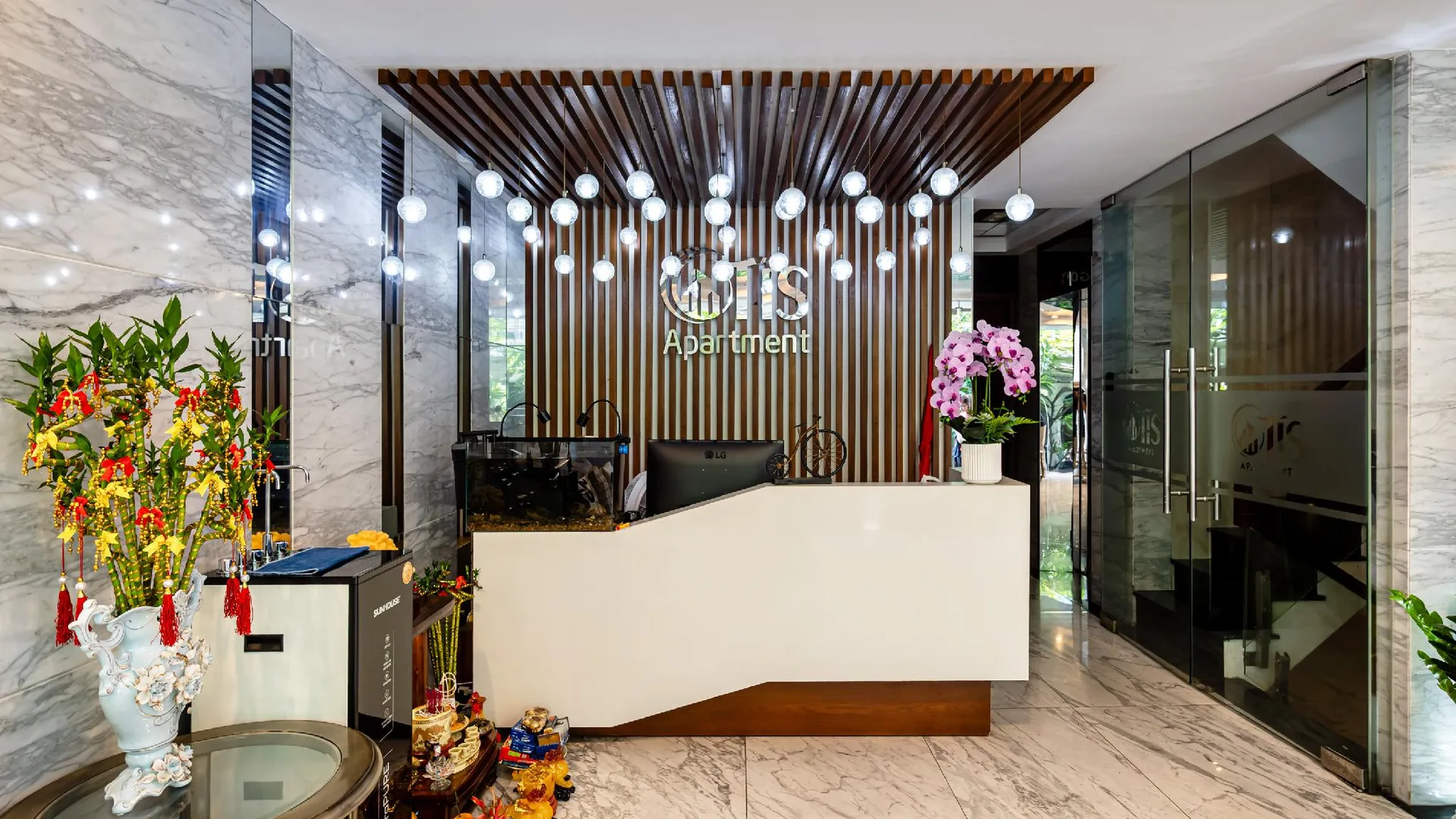 호치민 오티스 아파트먼트 - 33 쩐께쑤엉 루프탑뷰 3성급 호텔 로비